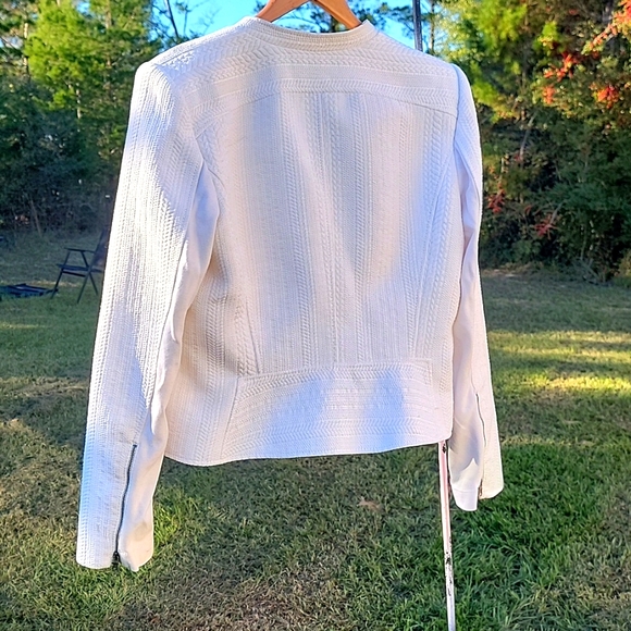 Bcbgmaxazria Jacket Size L Off White - Picture 2 of 8